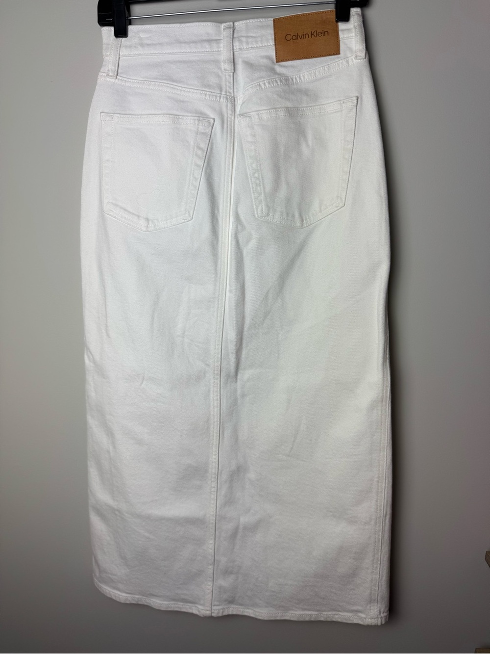 Calvin Klein White Denim Maxi Skirt - Picture 2 of 6